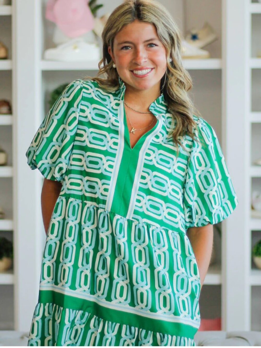 Adorable THML green mini dress Size Medium